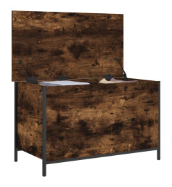 Banc de rangement chêne fumé 80x42,5x50 cm bois d'ingénierie