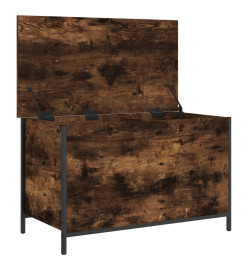 Banc de rangement chêne fumé 80x42,5x50 cm bois d'ingénierie