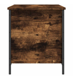 Banc de rangement chêne fumé 80x42,5x50 cm bois d'ingénierie