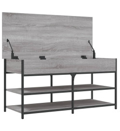 Banc à chaussures sonoma gris 100x42,5x50 cm bois d'ingénierie