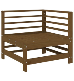 Salon de jardin 9 pcs Marron miel Bois de pin massif