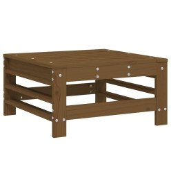 Salon de jardin 9 pcs Marron miel Bois de pin massif