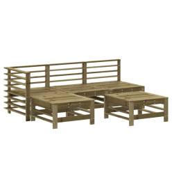 Salon de jardin 5 pcs bois de pin imprégné