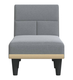 Chaise longue gris clair tissu