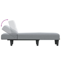 Chaise longue gris clair tissu