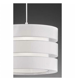 Wofi Lampe suspendue BELLE 42 W blanc tissu