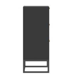 Buffet noir 60x30x75 cm bois d'ingénierie
