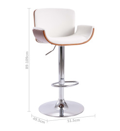 Tabouret de bar Blanc Similicuir