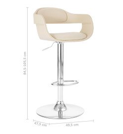 Tabouret de bar Blanc Similicuir