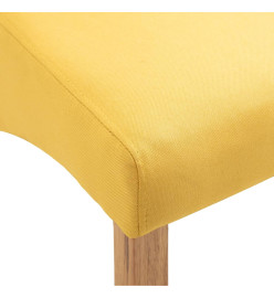 Chaises à manger lot de 4 jaune tissu