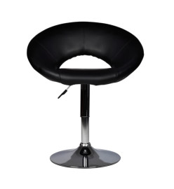 Tabouret de bar noir similicuir