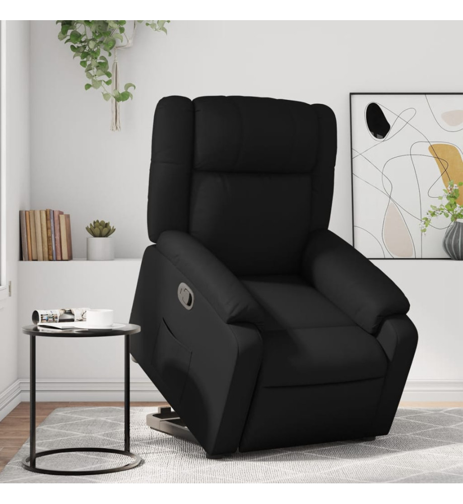 Fauteuil inclinable Noir Similicuir