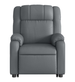 Fauteuil inclinable électrique gris similicuir