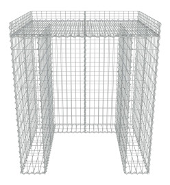 Mur en gabion pour poubelle Acier galvanisé 110x100x130 cm