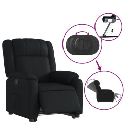 Fauteuil inclinable électrique noir similicuir