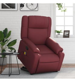 Fauteuil inclinable de massage Rouge bordeaux Similicuir