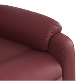 Fauteuil inclinable de massage Rouge bordeaux Similicuir