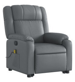 Fauteuil inclinable de massage Gris Similicuir