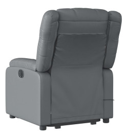 Fauteuil inclinable de massage Gris Similicuir