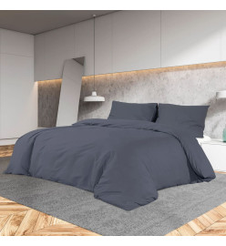 Ensemble de housse de couette Anthracite 200x220 cm Coton