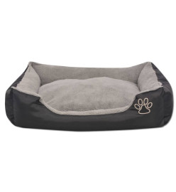 Lit pour chiens avec coussin rembourré Taille XXL Noir