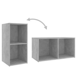 Meuble TV Gris béton 72x35x36,5 cm Aggloméré