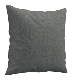 Canapé 2 places avec oreillers gris foncé 120 cm tissu