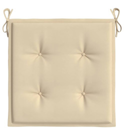 Coussins de chaise de jardin 6 pcs beige 50x50x3cm tissu oxford