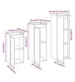 Meubles TV 3 pcs Bois massif de pin