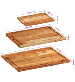 Ensemble de planches à découper support 3pcs bois massif acacia