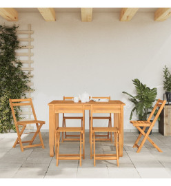 Chaises de bistrot pliantes lot de 6 bois d'acacia solide