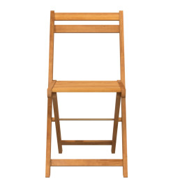 Chaises de bistrot pliantes lot de 6 bois d'acacia solide