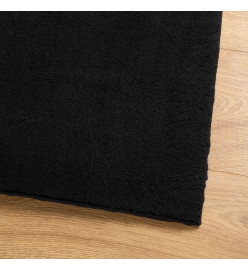 Tapis HUARTE à poils courts doux et lavable noir 160x230 cm