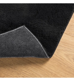 Tapis HUARTE à poils courts doux et lavable noir 160x230 cm