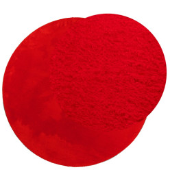 Tapis HUARTE à poils courts doux et lavable rouge Ø 120 cm