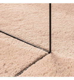 Tapis HUARTE à poils courts doux et lavable rouge clair Ø 80 cm