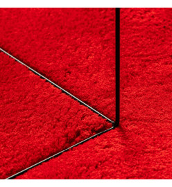 Tapis HUARTE à poils courts doux et lavable rouge 100x200 cm