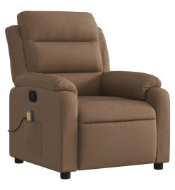 Fauteuil de massage inclinable Marron Tissu