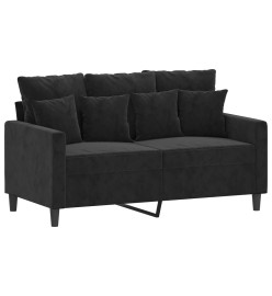 Ensemble de canapés 3 pcs avec coussins Noir Velours