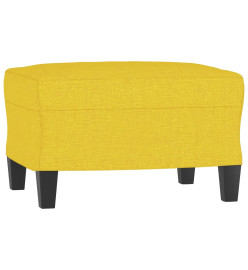 Fauteuil avec repose-pied Jaune clair 60 cm Tissu