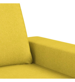 Fauteuil avec repose-pied Jaune clair 60 cm Tissu