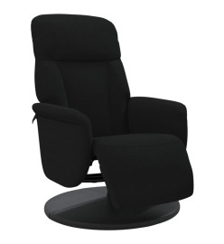 Fauteuil inclinable avec repose-pied noir velours