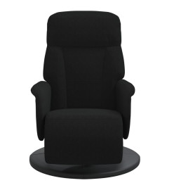 Fauteuil inclinable avec repose-pied noir velours