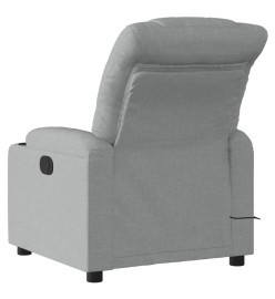 Fauteuil de massage inclinable électrique gris clair tissu