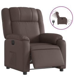 Fauteuil inclinable électrique Marron Similicuir