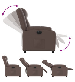 Fauteuil inclinable électrique Marron Similicuir