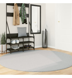 Tapis HUARTE à poils courts doux et lavable gris Ø 200 cm