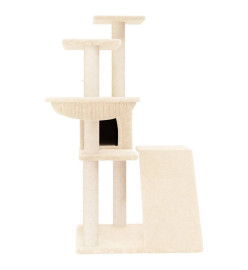 Arbre à chat avec griffoirs en sisal Crème 94 cm