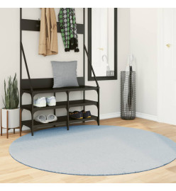 Tapis HUARTE à poils courts doux et lavable bleu Ø 160 cm