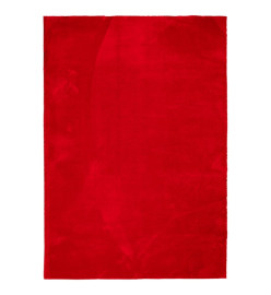 Tapis HUARTE à poils courts doux et lavable rouge 120x170 cm